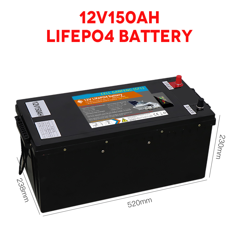 Deep Cycle 12.8V 150Ah LiFePO4 Solar Battery Pack 12V Lithium Ion Batteries