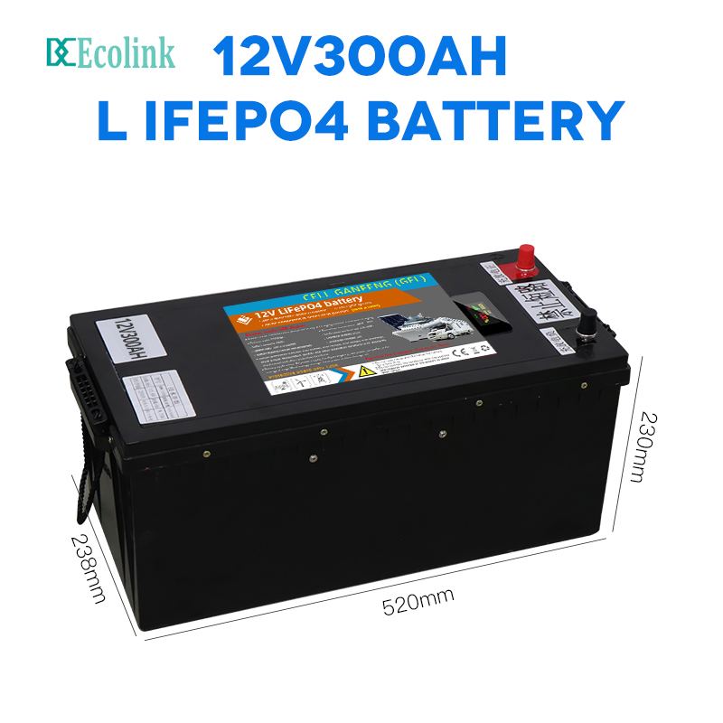 Lifepo4 Battery 12V 300Ah Deep Cycle 12.8V Solar 24V Lithium Ion Battery Pack with Bms