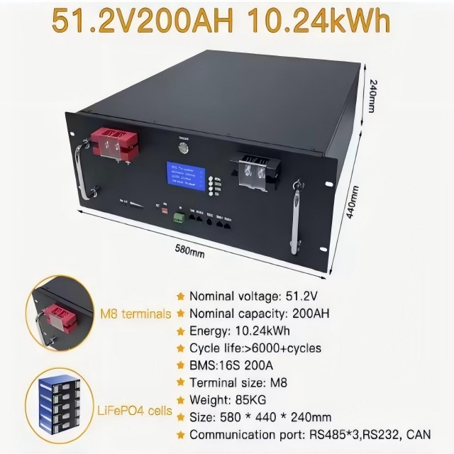 Photovoltaic Energy Storage System lifepo4 Lithium Battery 48V 200AH