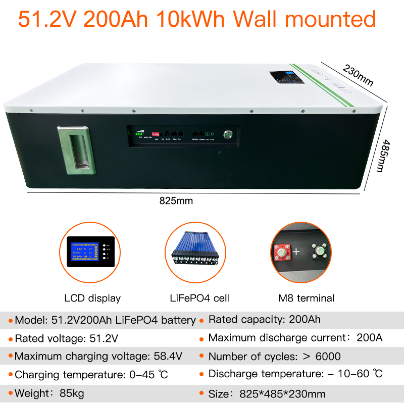 New Energy Solar Energy Storage System Lifepo4 Lithium 48V 51.2V 200Ah For Household Energy